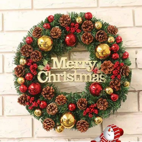 12 Inch Pine Cone Christmas Wreaths with LED Lights