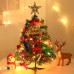 20 Inch Tinsel Decorative Christmas Tree with LED Lights