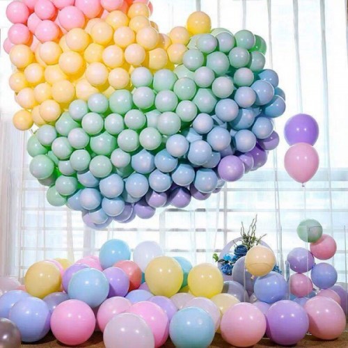 100pcs Assorted Macaron Candy Colored Latex Balloons