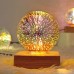 Christmas Crystal Glass Fireworks Starry Sky Heart LED Lamp