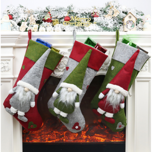 Christmas Socks Santa Claus Gift Treat Bag