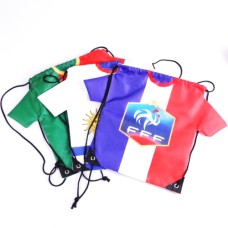 Full-color Imprint T-shirt Shape Drawstring Backpack 